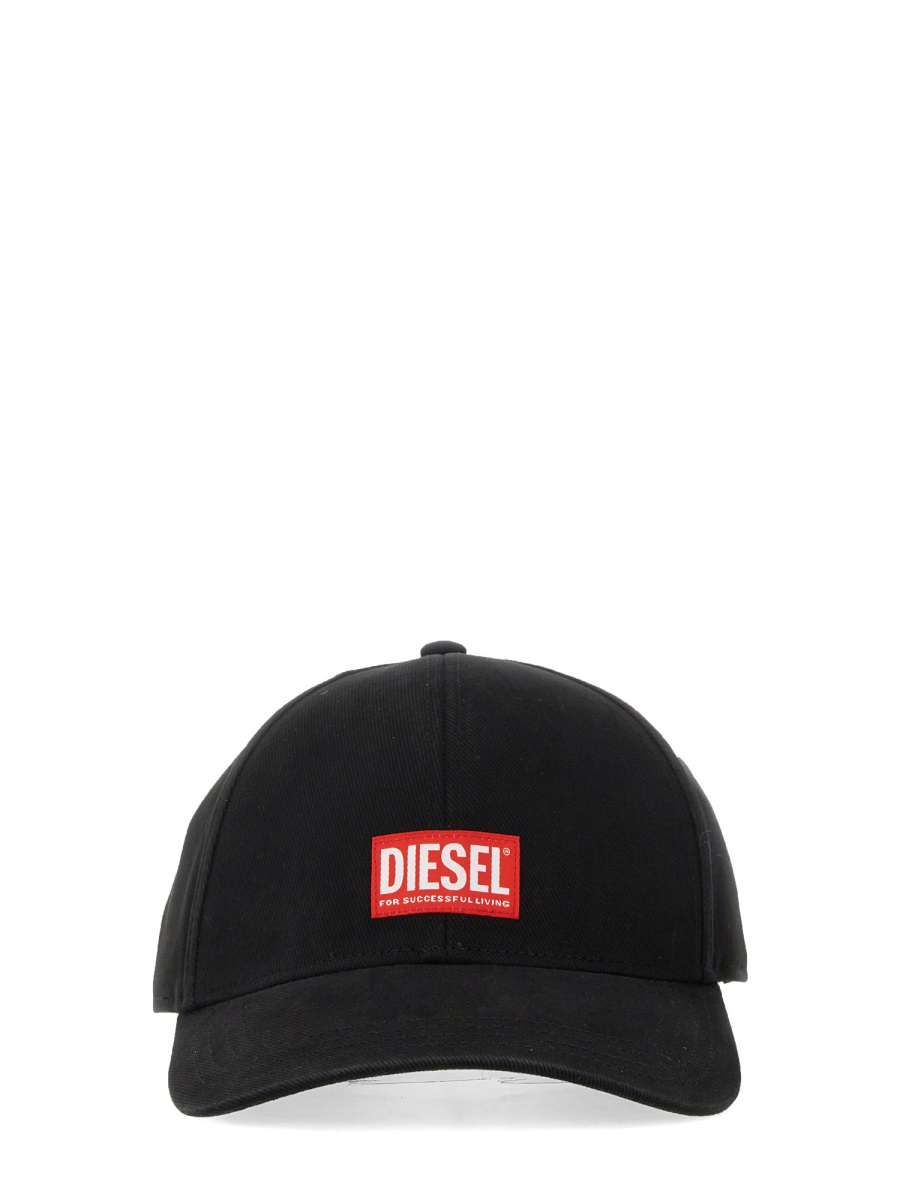 Diesel BASEBALL HAT WITH LOGO Zwart