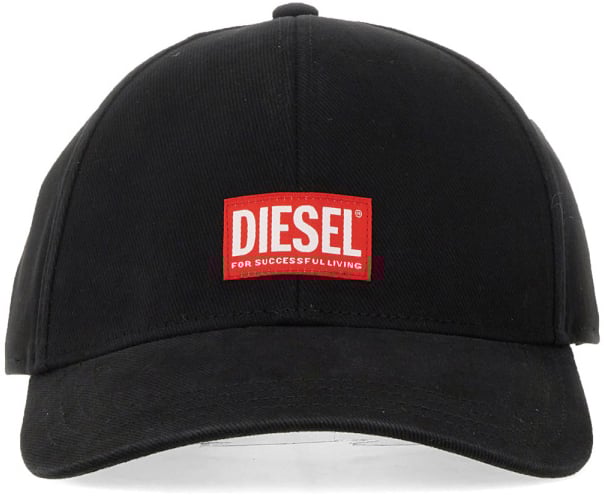 Diesel BASEBALL HAT WITH LOGO Zwart
