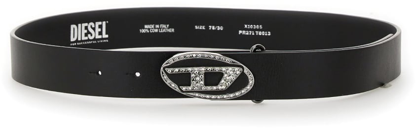 Diesel BELT WITH LOGO Zwart