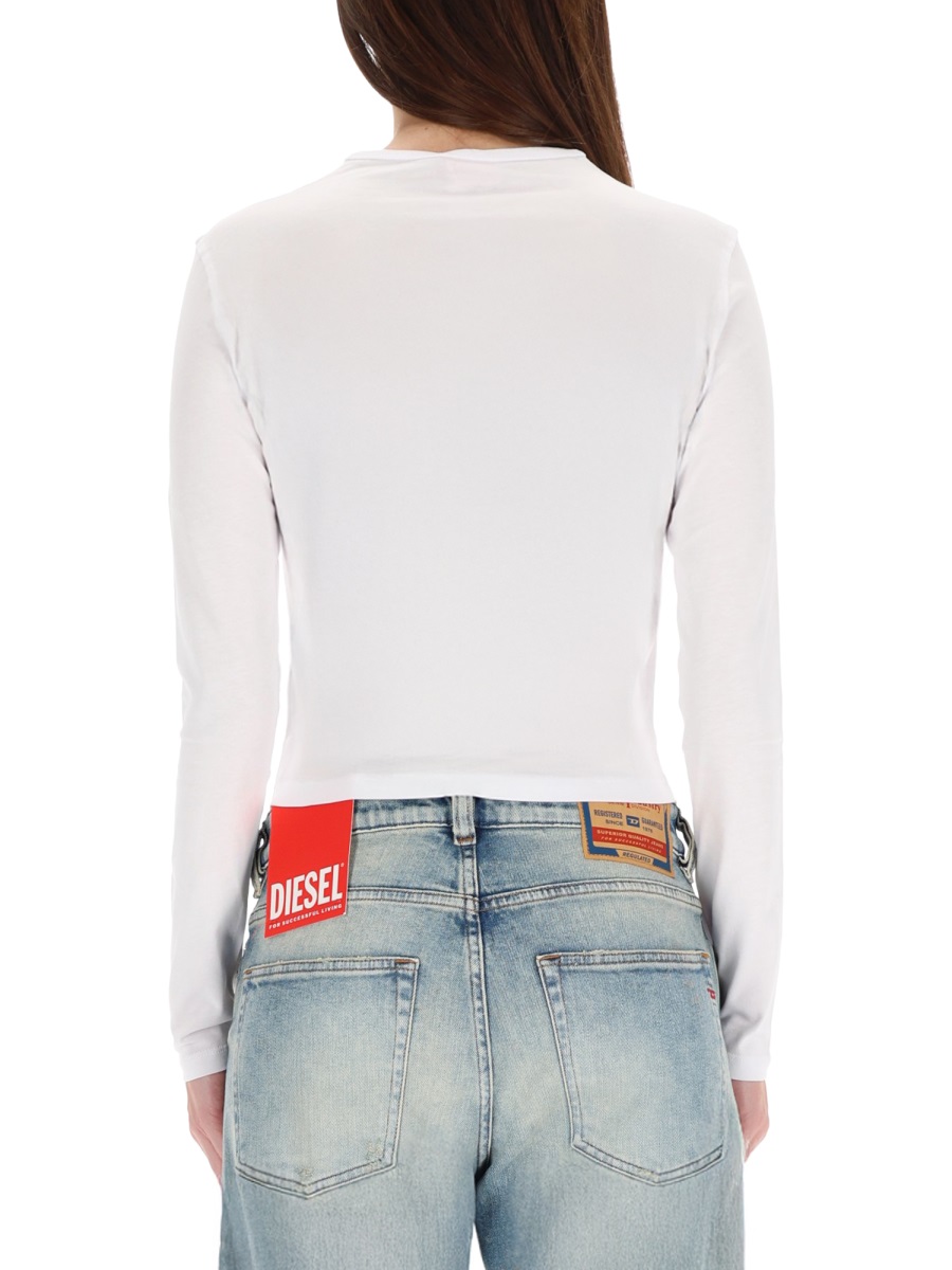 Diesel T-SHIRT "T-UNCUTIE-LONG-LS-OD" Wit