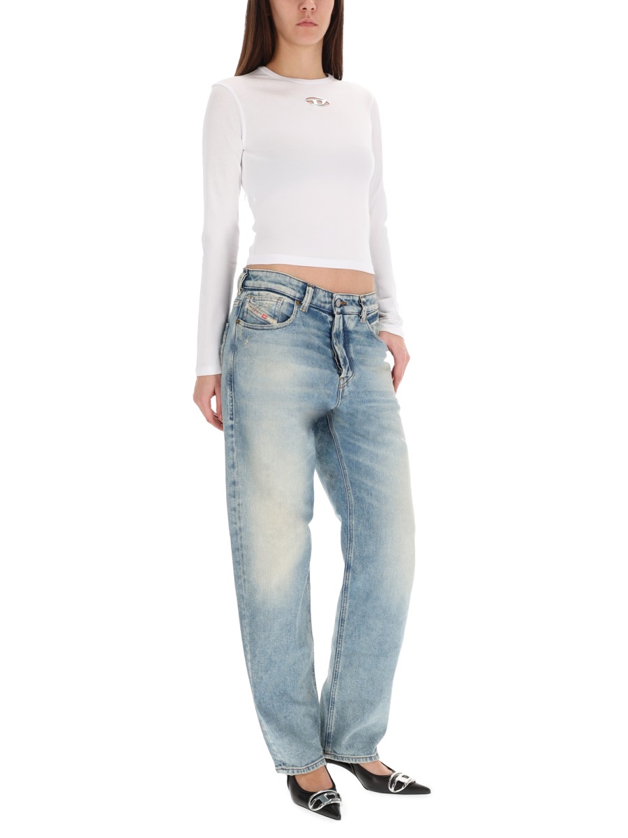 Diesel T-SHIRT "T-UNCUTIE-LONG-LS-OD" Wit