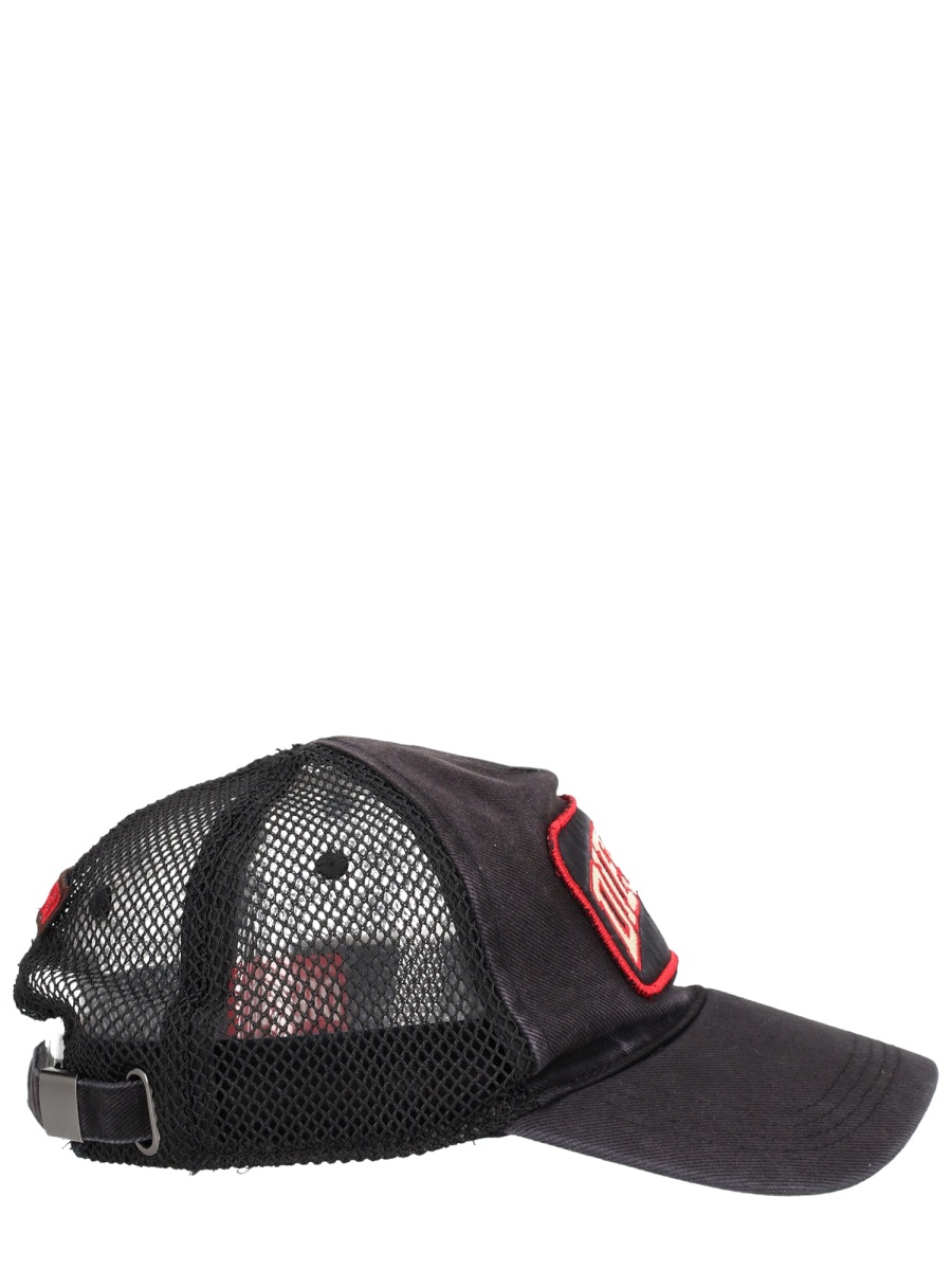 Diesel BASEBALL HAT WITH LOGO Zwart