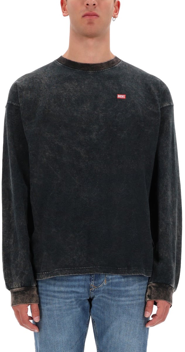 Diesel T-SHIRT "T-BOXT-LS-T3" Zwart