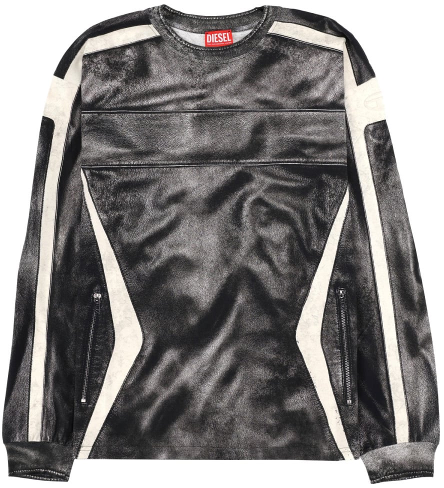 Diesel T-SHIRT "BOXT" A MANICA LUNGA Zwart
