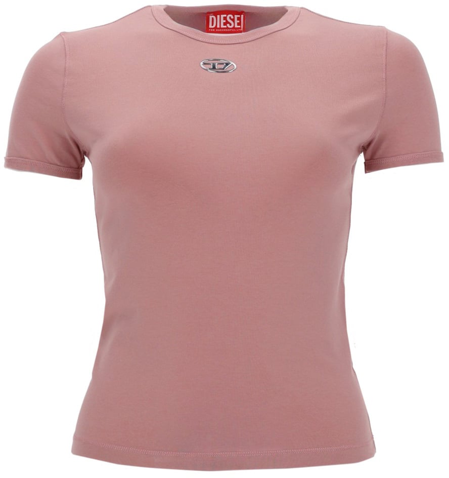 Diesel T-SHIRT "T-UNCUTIESLONG-OD" Roze