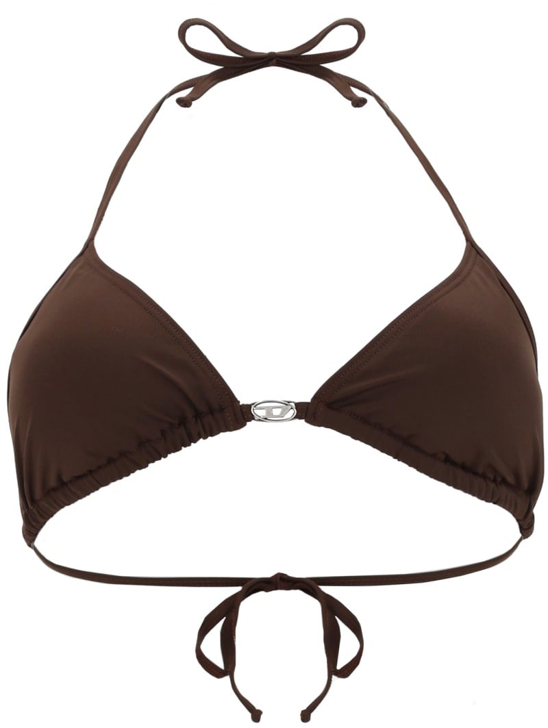 Diesel TOP BIKINI IN NYLON CON CHIUSURA A LACCETTI Bruin