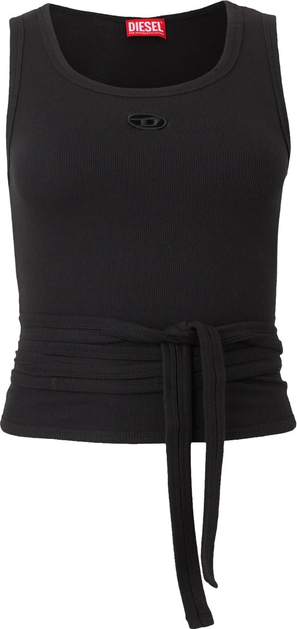 Diesel CROP TOP "T-ANKY-TAIL" CON LACCI Zwart