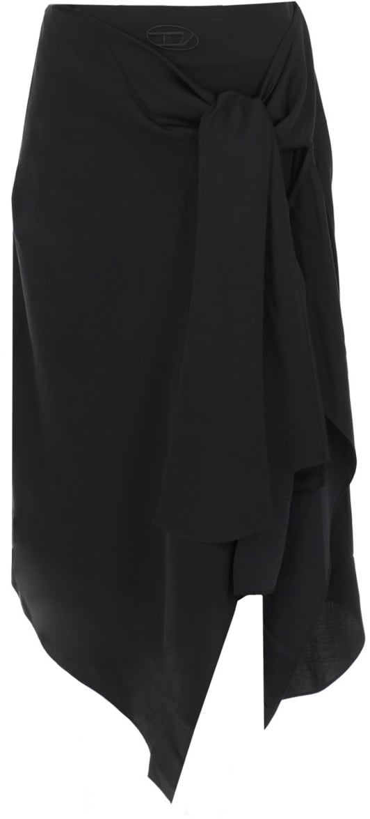 Diesel "O-TALI" MIDI SKIRT Zwart