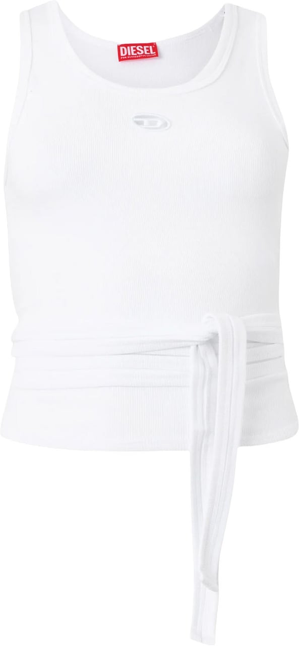 Diesel CROP TOP "T-ANKY-TAIL" CON LACCI Wit