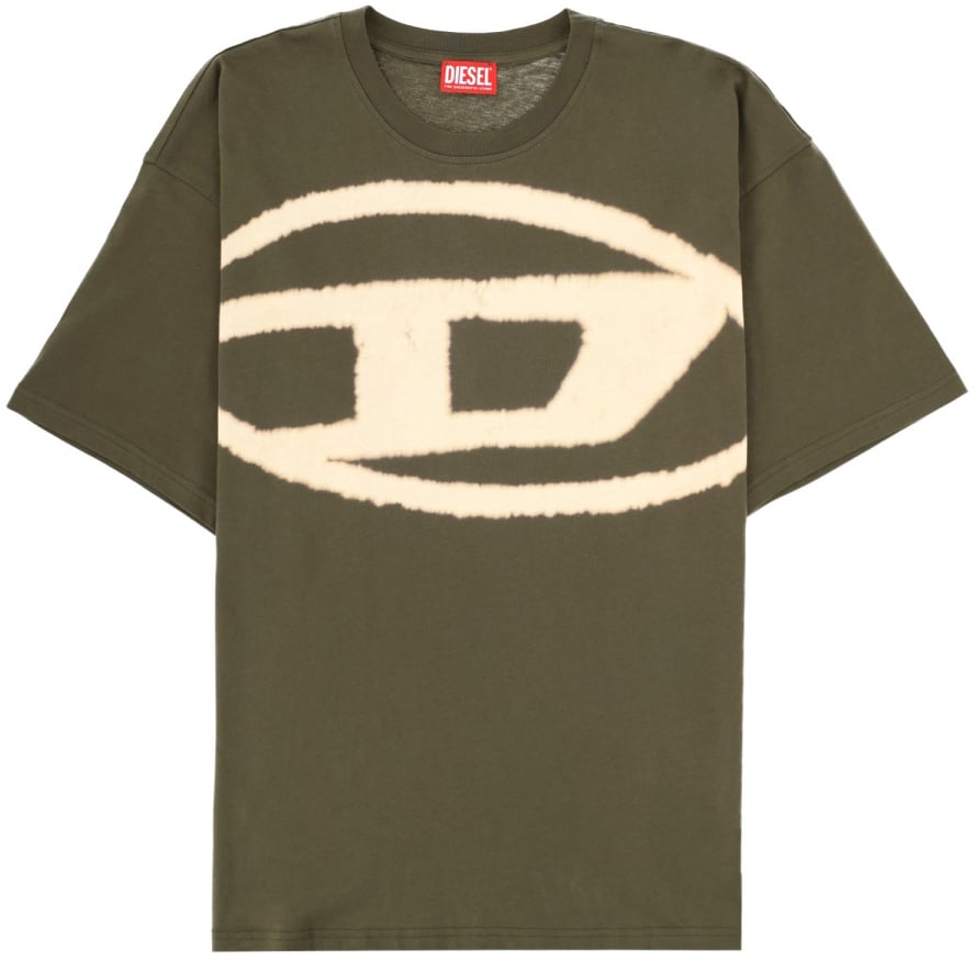 Diesel T-SHIRT "T-BOXT-BLEACH" Groen