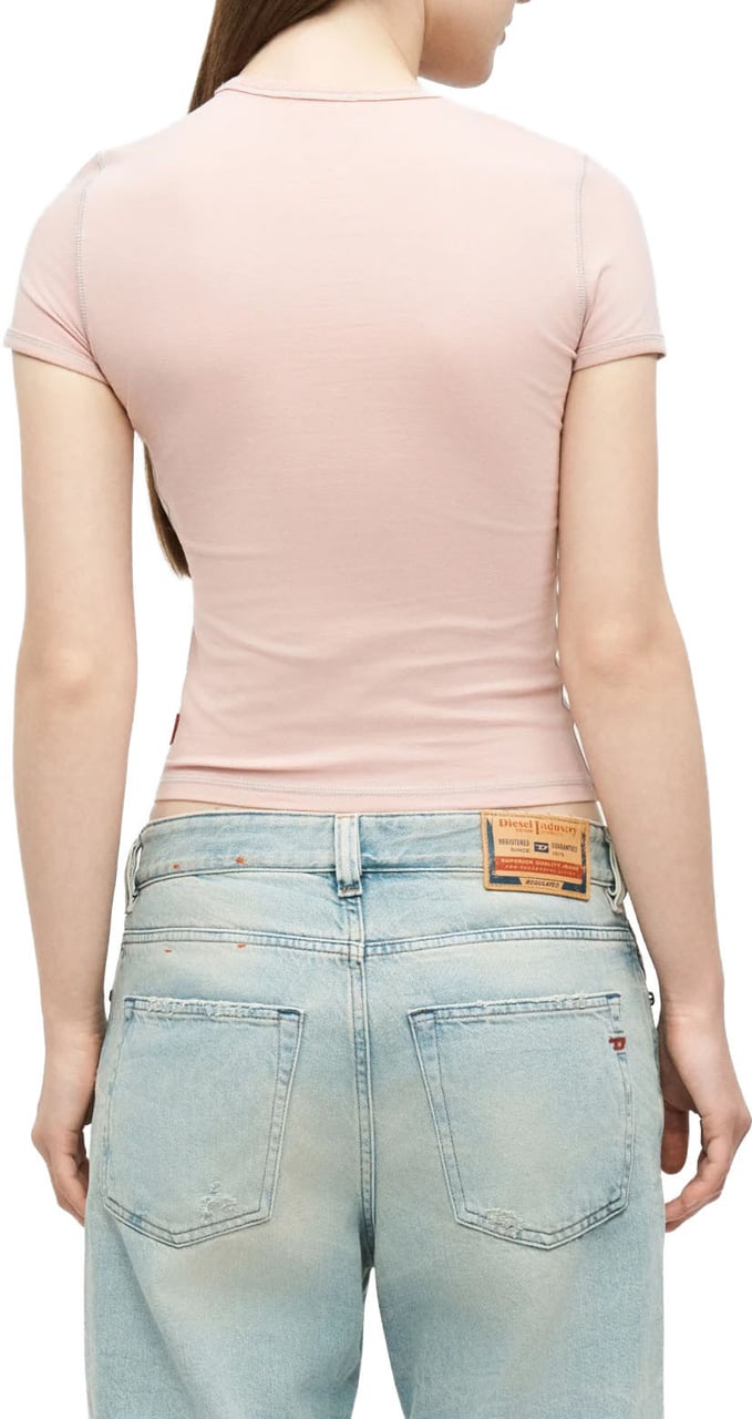 Diesel T-SHIRT CON LOGO EFFETTO GRAFFITI Roze