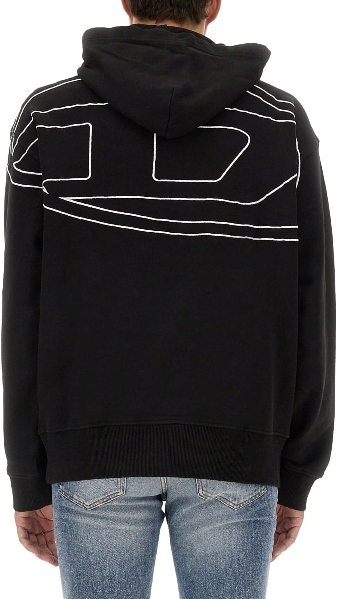 Diesel SWEATSHIRT WITH LOGO Zwart