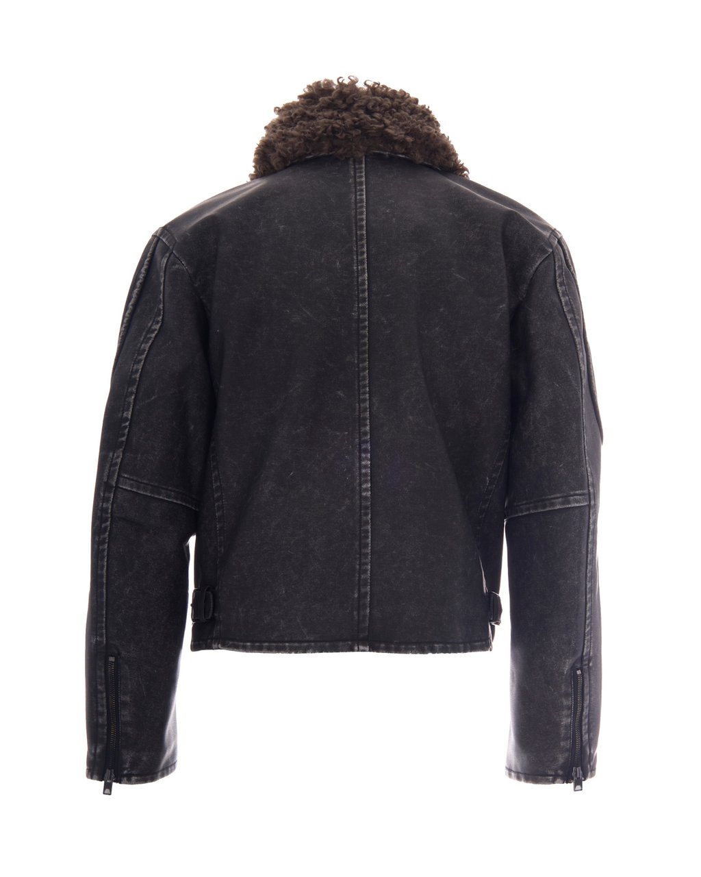 Diesel Black Alex Polyurethane Jacket Zwart
