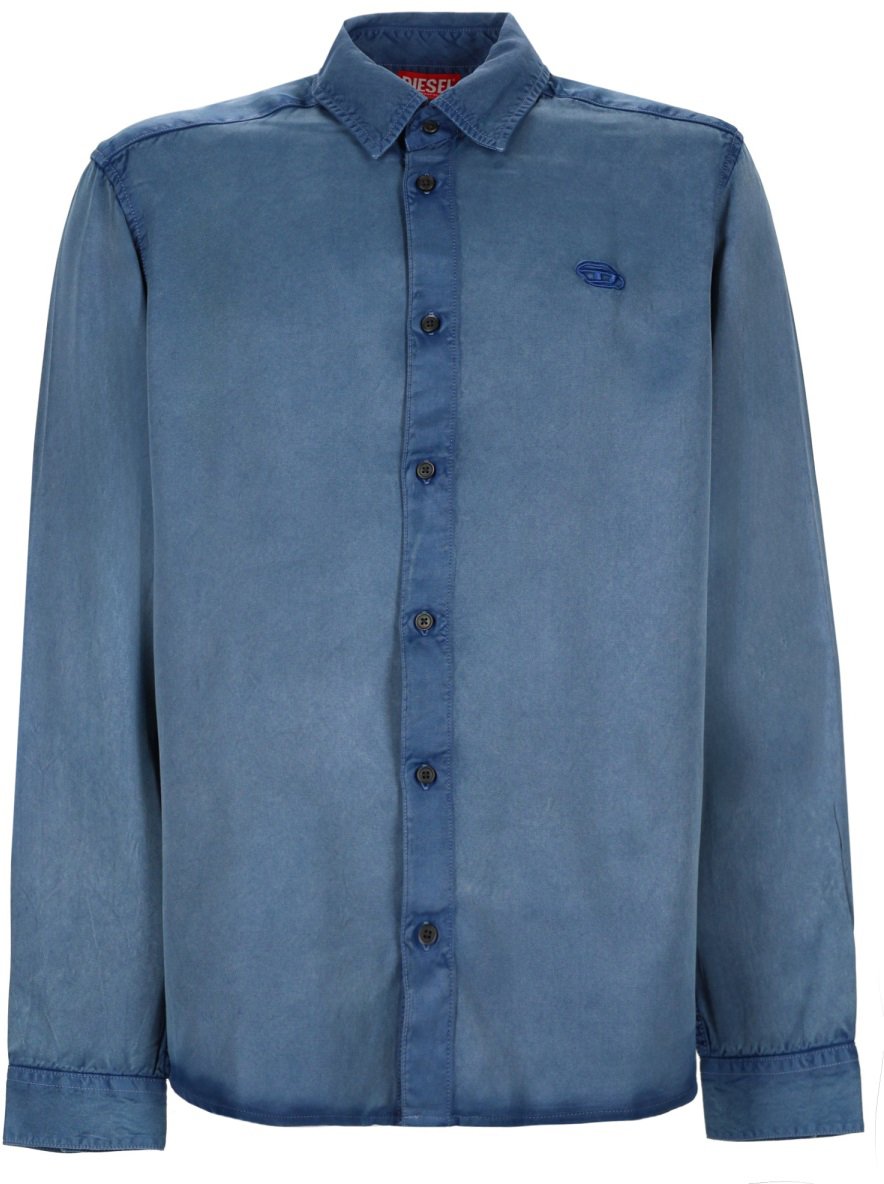 Diesel CAMICIA "S-HOLG" CON LOGO Blauw