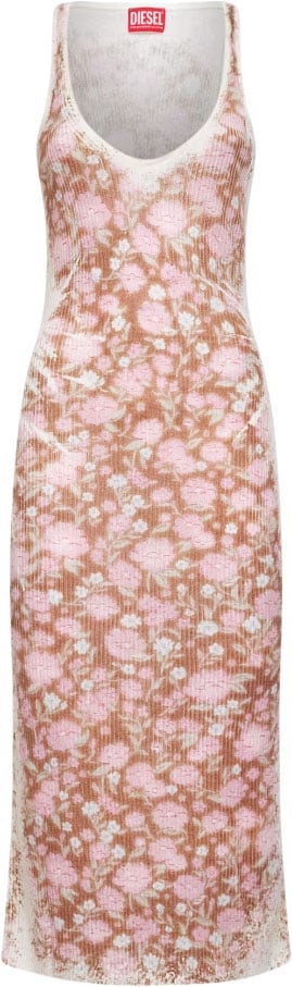 Diesel ABITO MIDI "M-BLOM" Roze