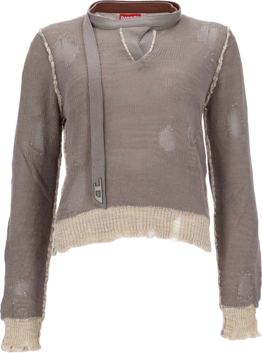 Diesel MAGLIA SFRANGIATA "M-DRACARINA" Grijs