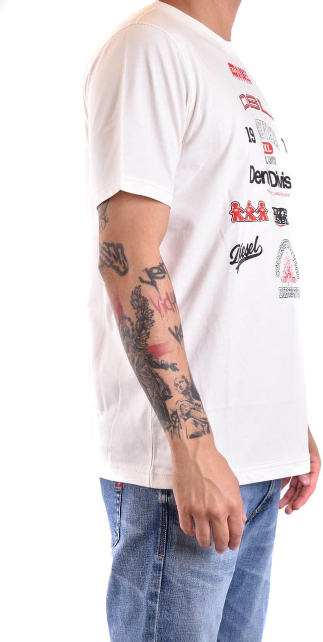 Diesel Men T-Shirt Wit