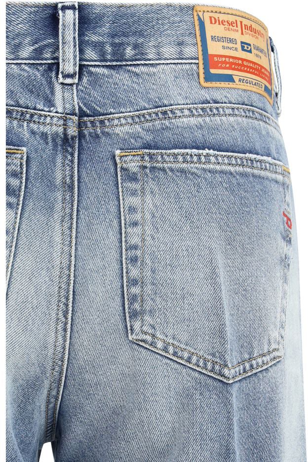 Diesel Diesel Blue Cotton Bootcut Jeans Blauw