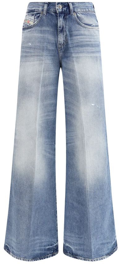 Diesel Diesel Blue Cotton Bootcut Jeans Blauw