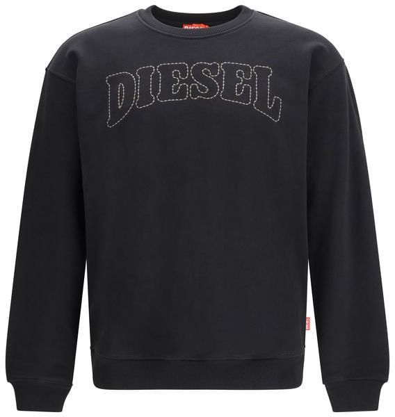 Diesel Black S-Norm V10 Sweatshirt Zwart