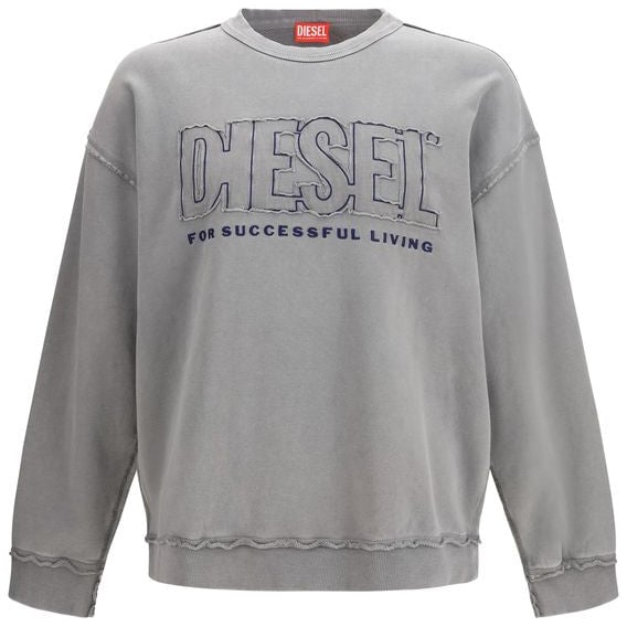 Diesel Diesel Gray Cotton Sweatshirt Grijs