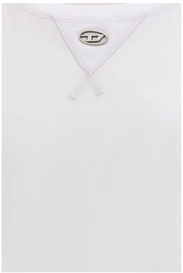 Diesel Black Cotton T-Shirt Zwart