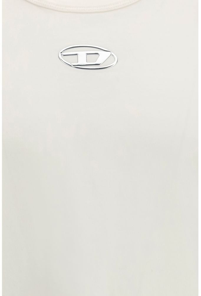 Diesel Diesel White Cotton T-Shirt Wit