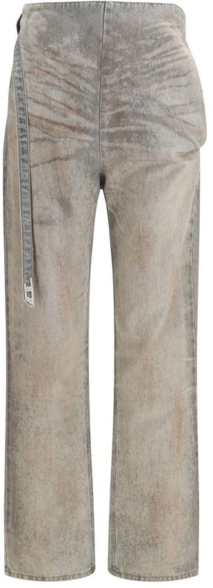 Diesel Diesel Gray Cotton Slim Fit Jeans Grijs