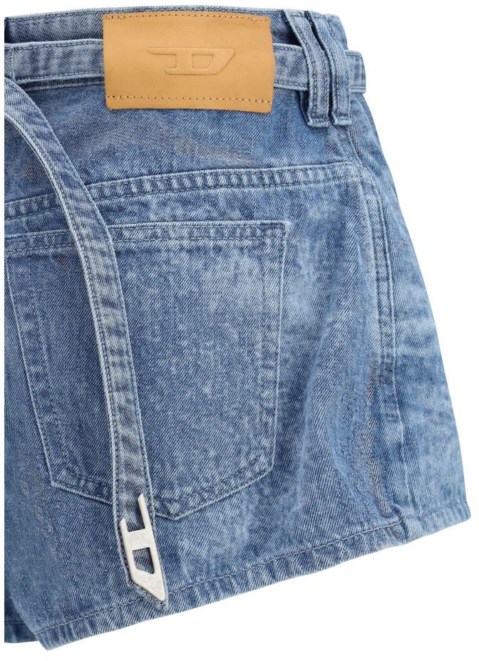 Diesel Diesel Blue Cotton Bermuda Shorts Blauw