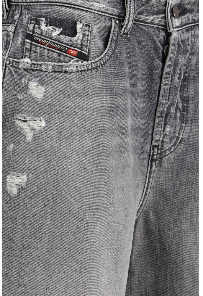 Diesel Diesel Gray Cotton Bermuda Shorts Grijs