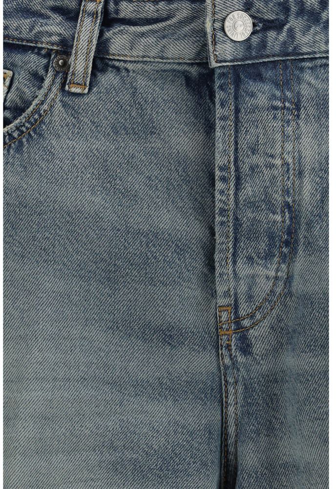Diesel Diesel Blue Cotton Relaxed Fit Jeans Blauw