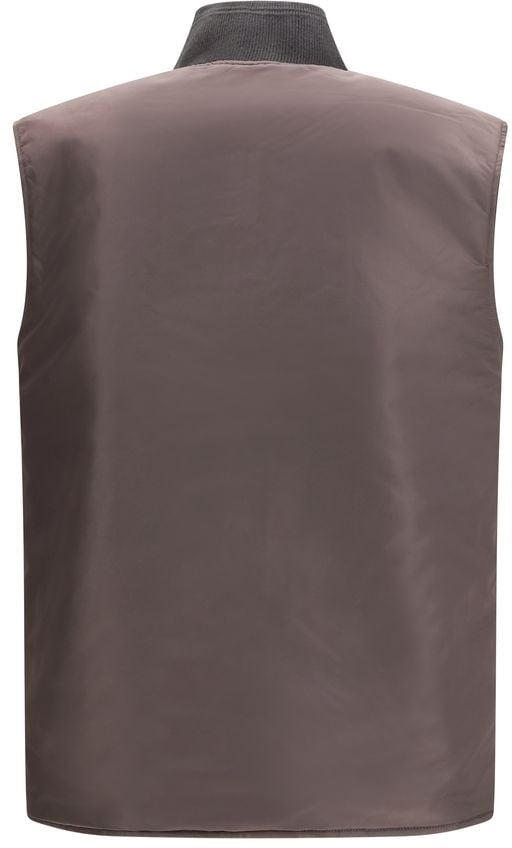 Diesel Brown Polyamide Sleeveless Jacket Bruin