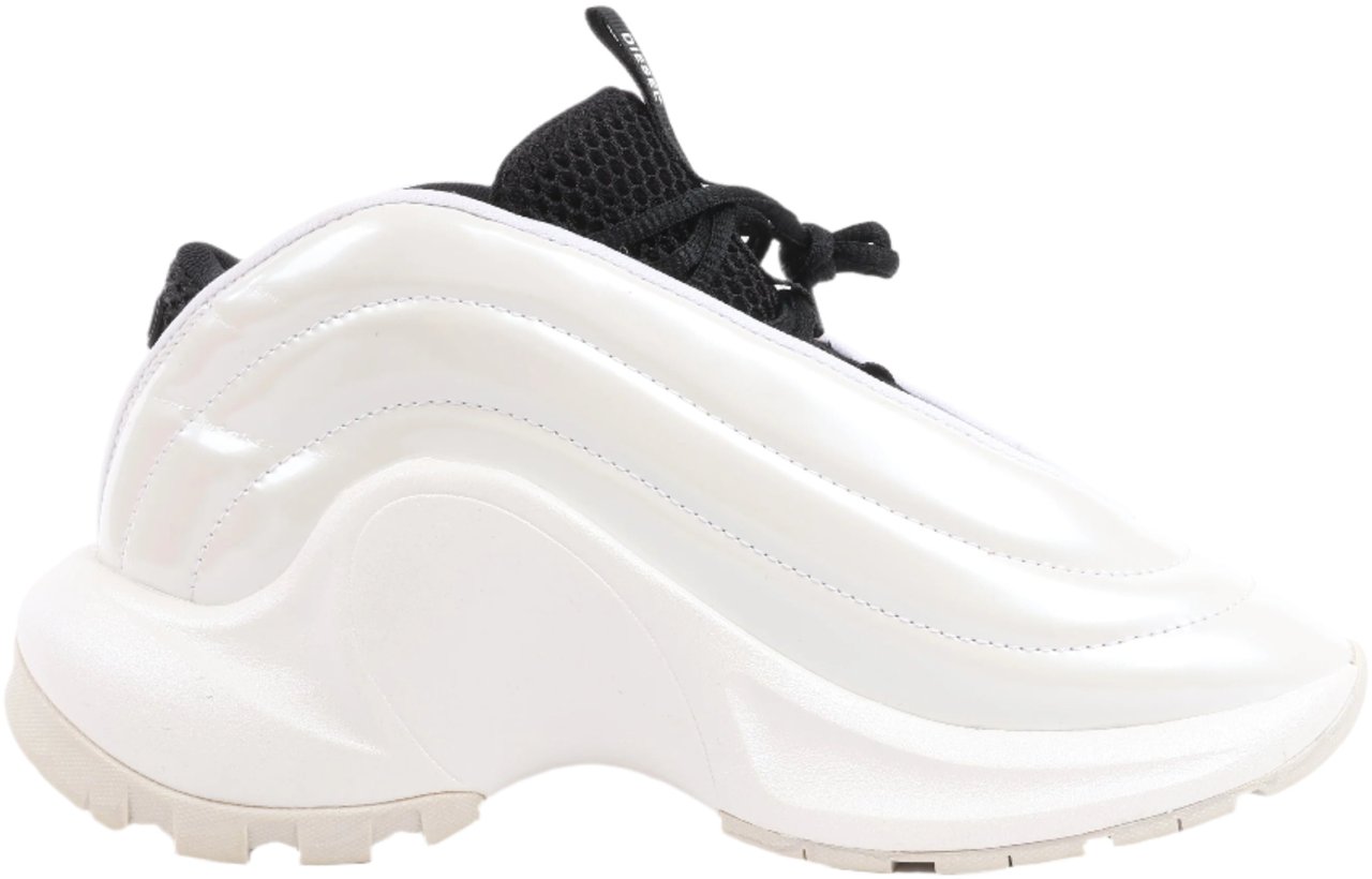 Diesel Diesel White S-D-Runner-Slip-on sneakers with Oval D instep, Size 36 EU Wit