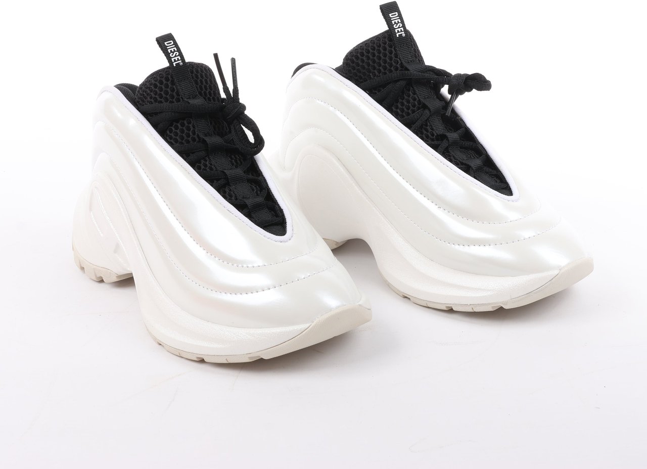 Diesel Diesel White S-D-Runner-Slip-on sneakers with Oval D instep, Size 36 EU Wit