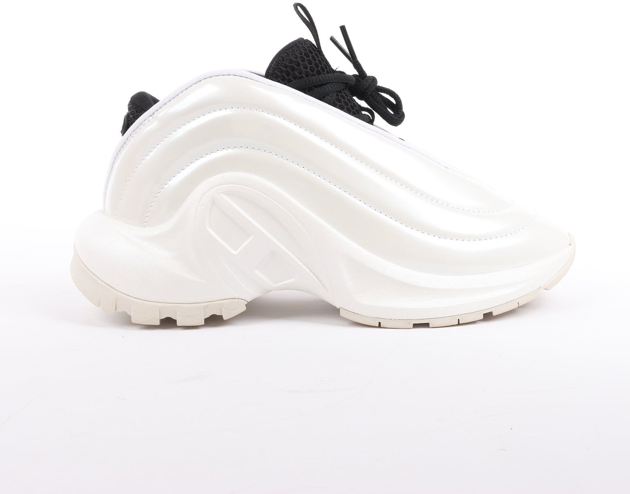 Diesel Diesel White S-D-Runner-Slip-on sneakers with Oval D instep, Size 36 EU Wit