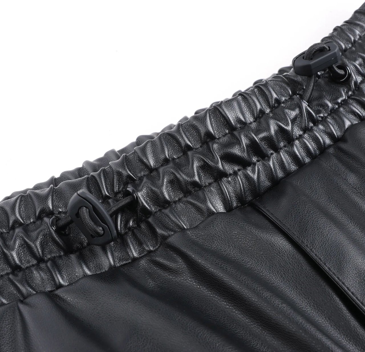 Diesel DIESEL Oversized Cargo Coated Fabric Trousers in Black p-MARTY-LTH, Size 48 IT Zwart