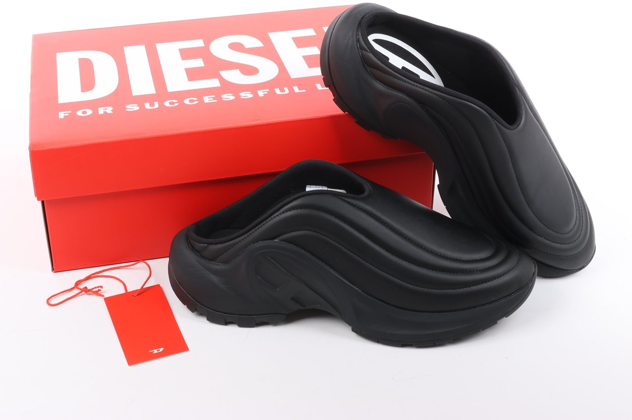 Diesel Diesels S-D Runner Mule X in Black, Size 42 EU Zwart