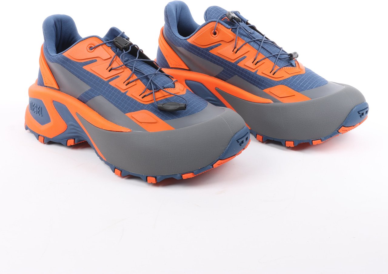 Diesel Diesel D-Cage Sneakers in Navy Blue x Orange, Size 43 EU Oranje