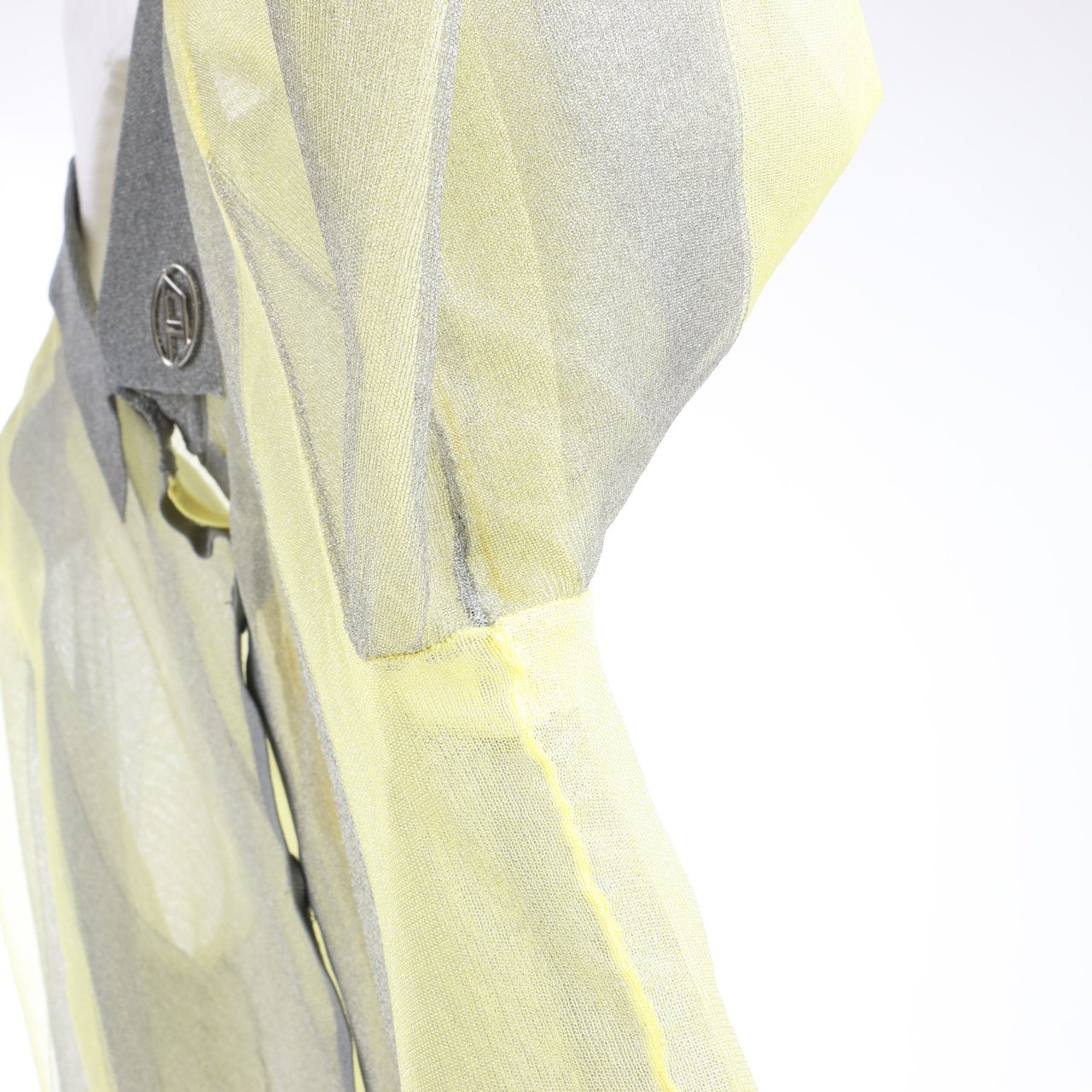 Diesel DIESEL Lurex-Detail Long-Sleeved Shirt in Yellow, Size S Geel