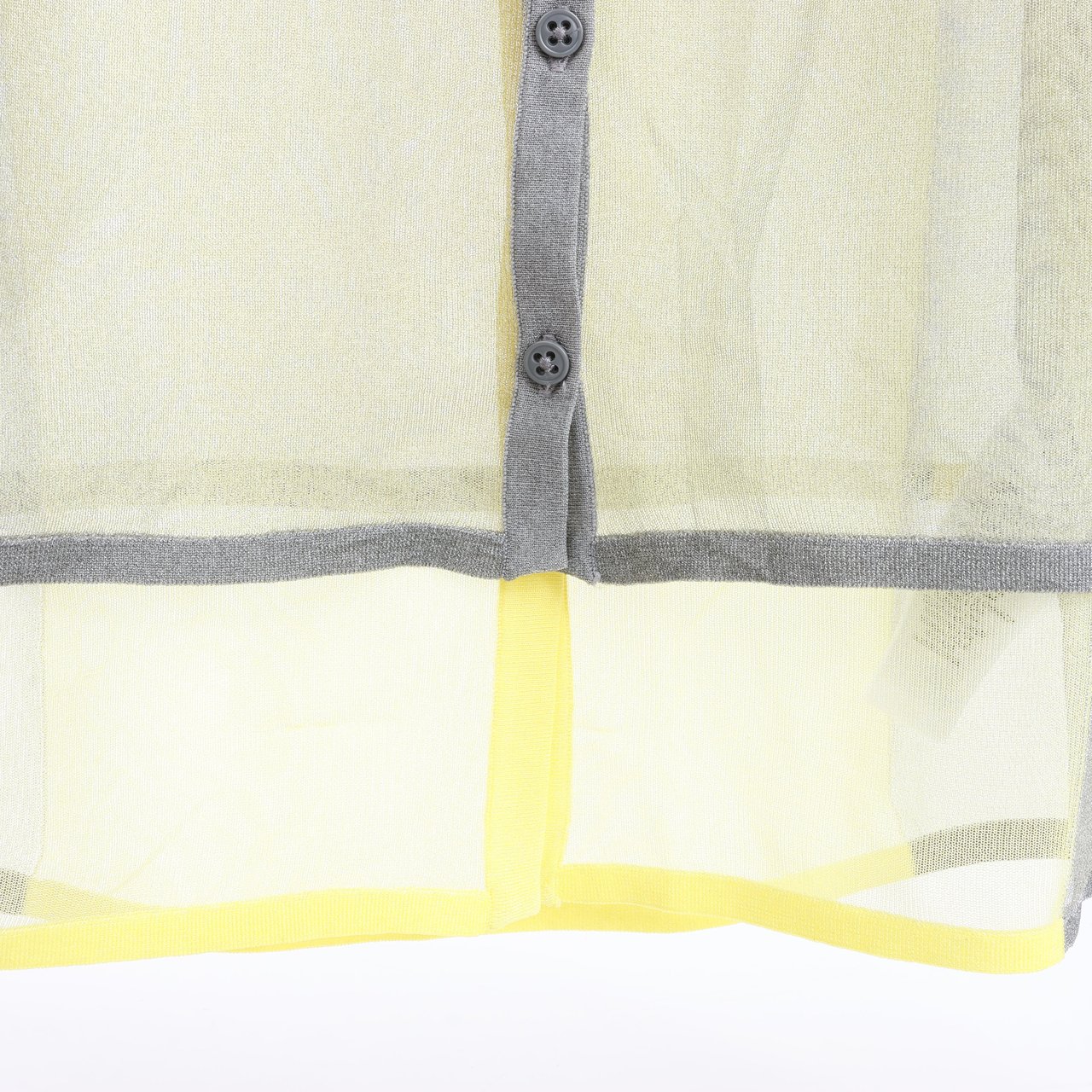 Diesel DIESEL Lurex-Detail Long-Sleeved Shirt in Yellow, Size S Geel