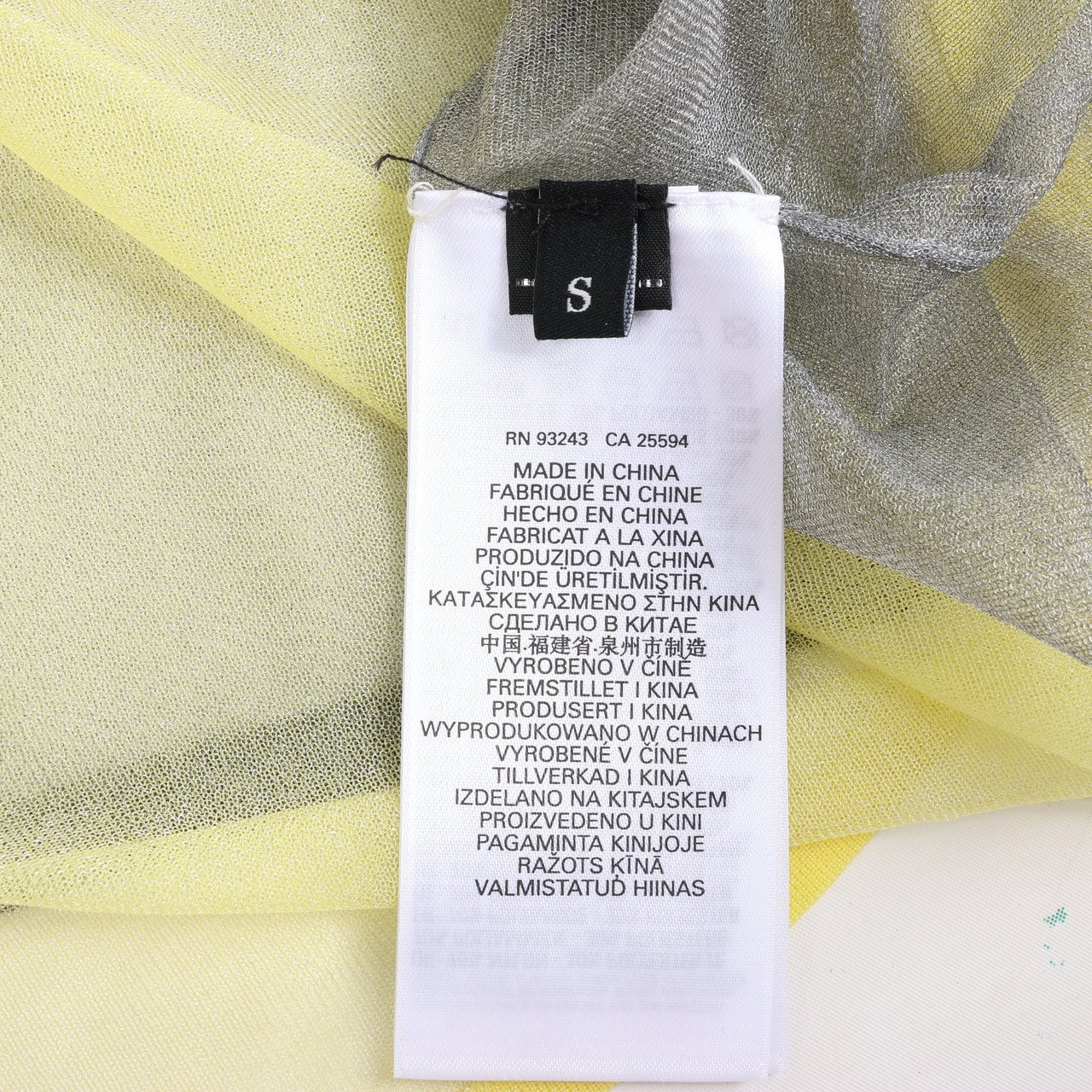 Diesel DIESEL Lurex-Detail Long-Sleeved Shirt in Yellow, Size S Geel