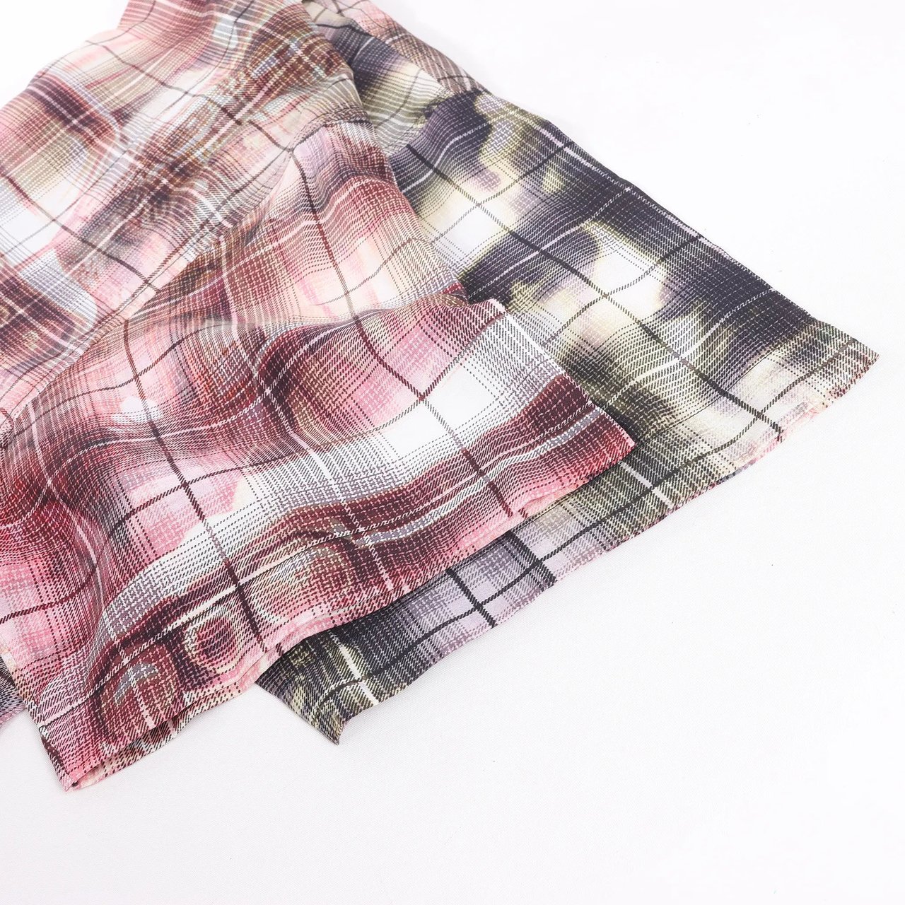 Diesel DIESEL Short-Sleeve Check Shirt With Poster Print in Multicolor, Size 48 IT Divers