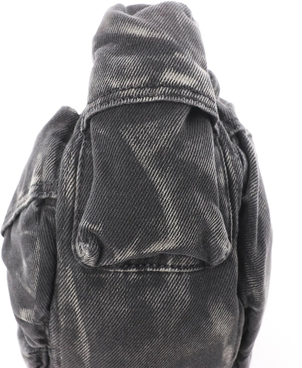 Diesel Multi-Pkts Multipocket Washed Denim Crossbody bag in Gray Grijs