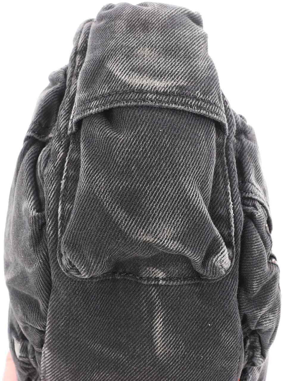Diesel Multi-Pkts Multipocket Washed Denim Crossbody bag in Gray Grijs
