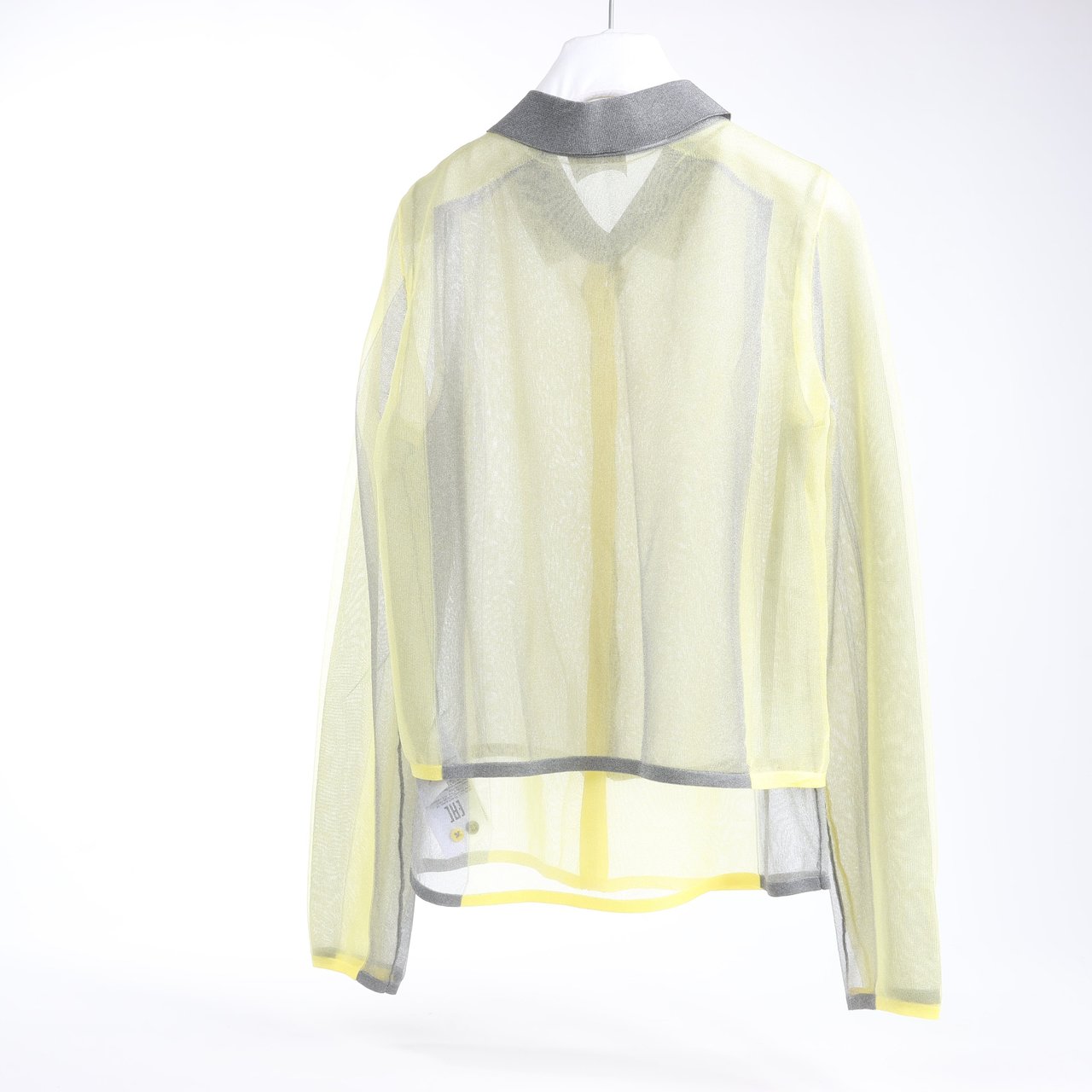 DIESEL Lurex-Detail Long-Sleeved Shirt in Yellow, Size S Divers