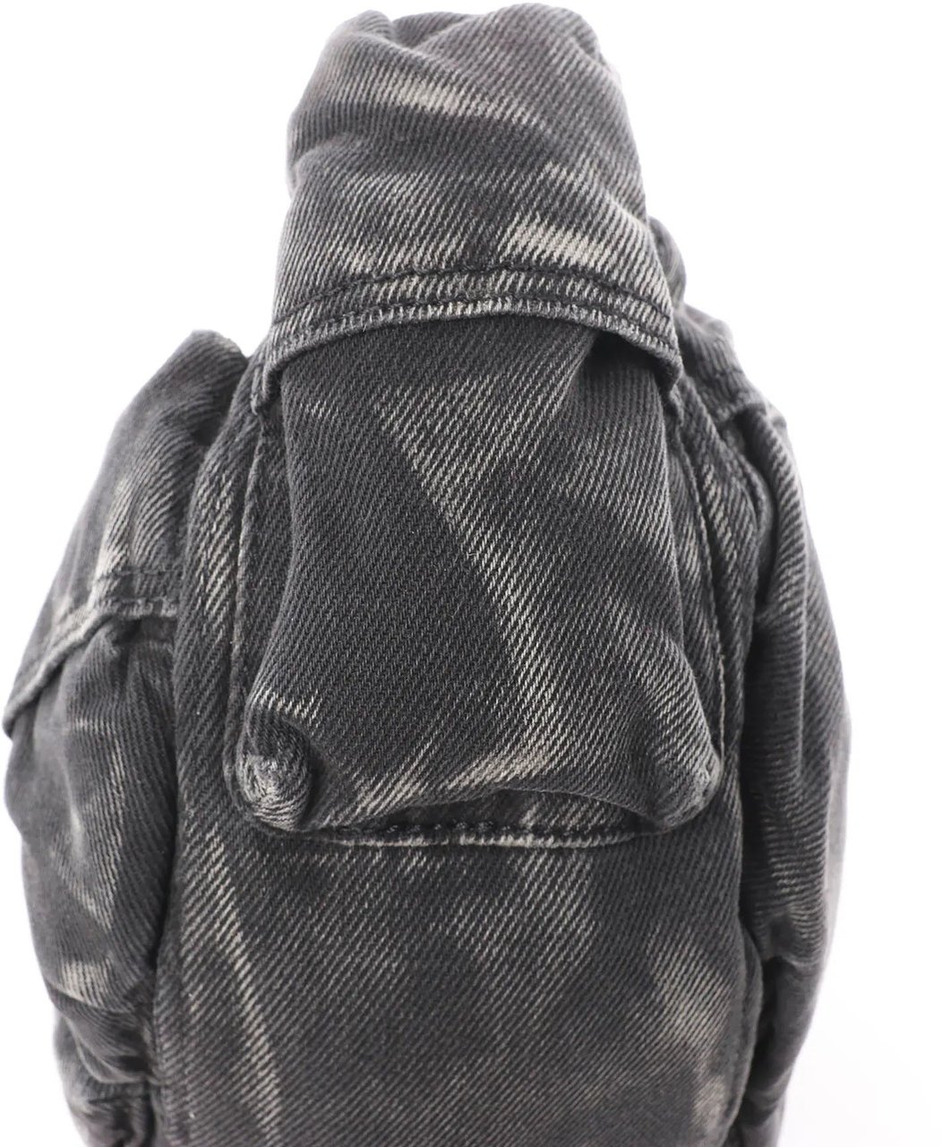 Diesel Multi-Pkts Multipocket Washed Denim Crossbody bag in Gray Grijs