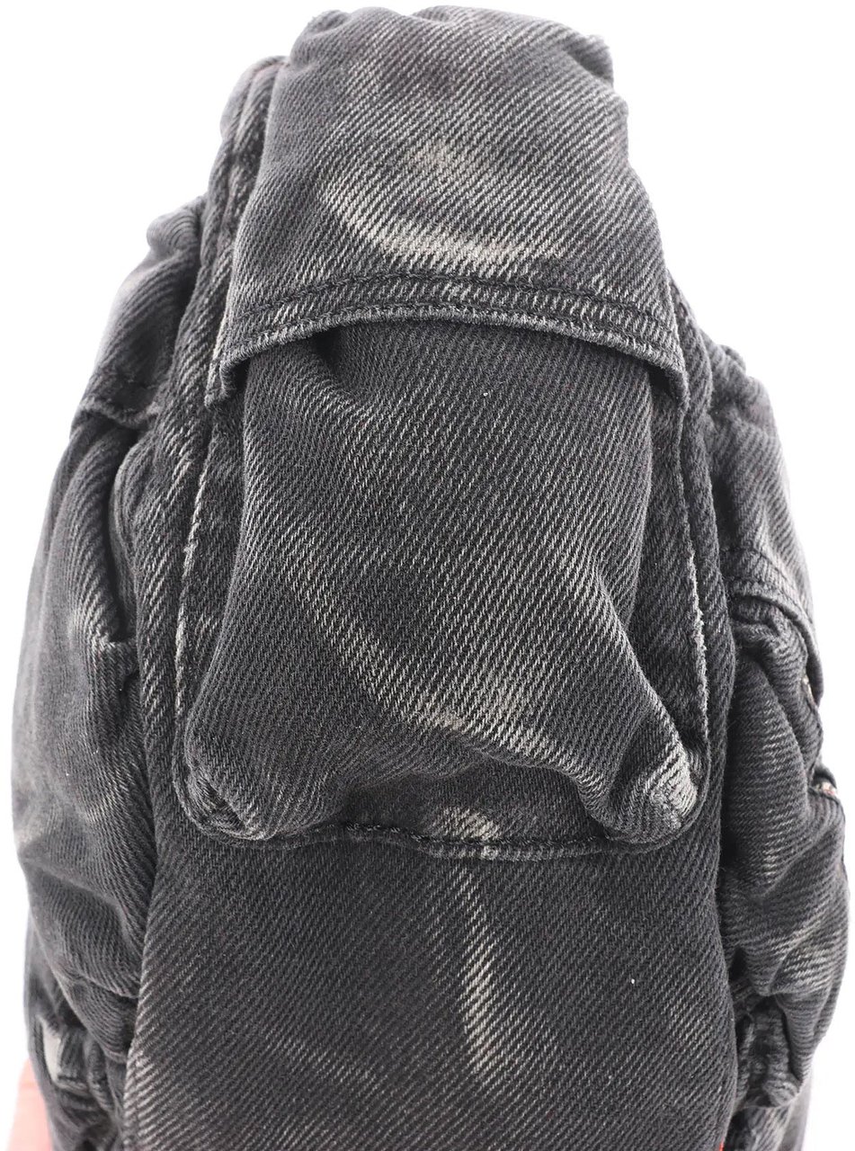 Diesel Multi-Pkts Multipocket Washed Denim Crossbody bag in Gray Grijs