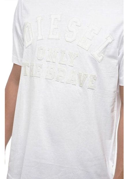 Diesel only the brave t-shirt Wit