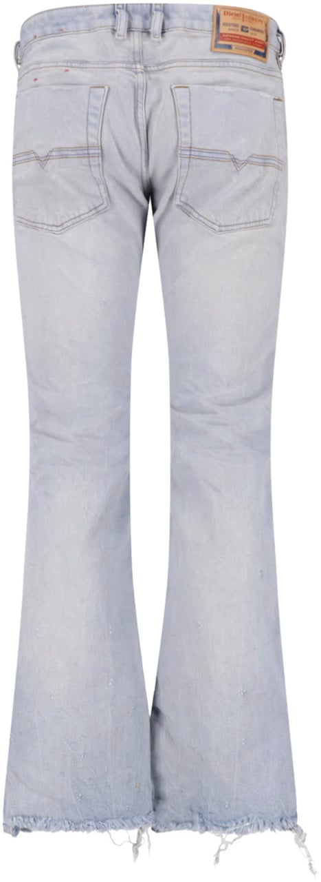 Diesel Light Blue Bootcut Jeans with Five-Pocket Design Blauw