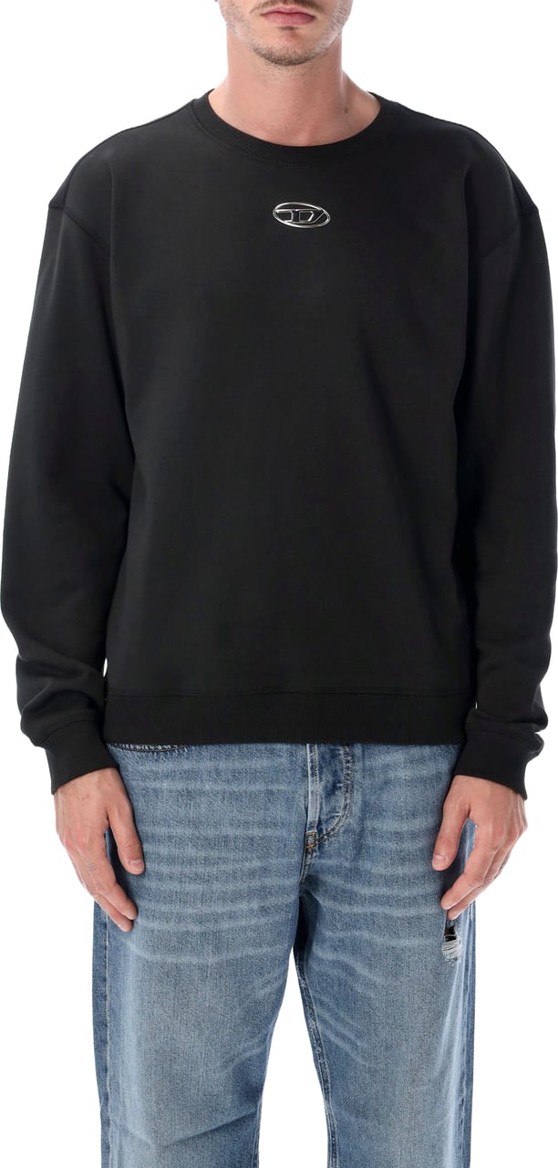 Diesel Norm Crewneck Logo Nero Zwart